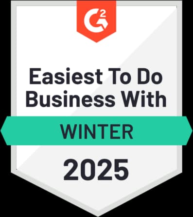 G2 Easiest To Do Business Winter 2025