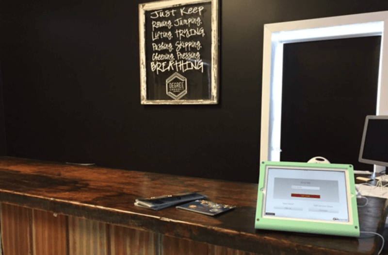 ipad check in affiliate gym