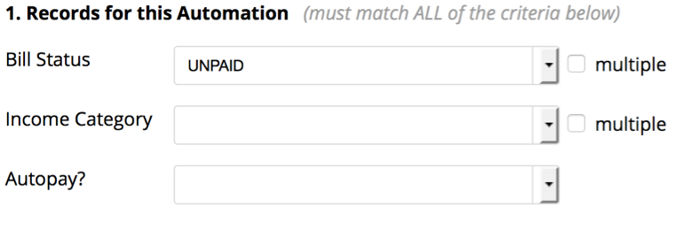 records for automation billing