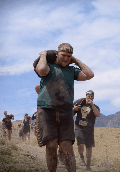 Alan leading the pack in the Spartan Race this year.