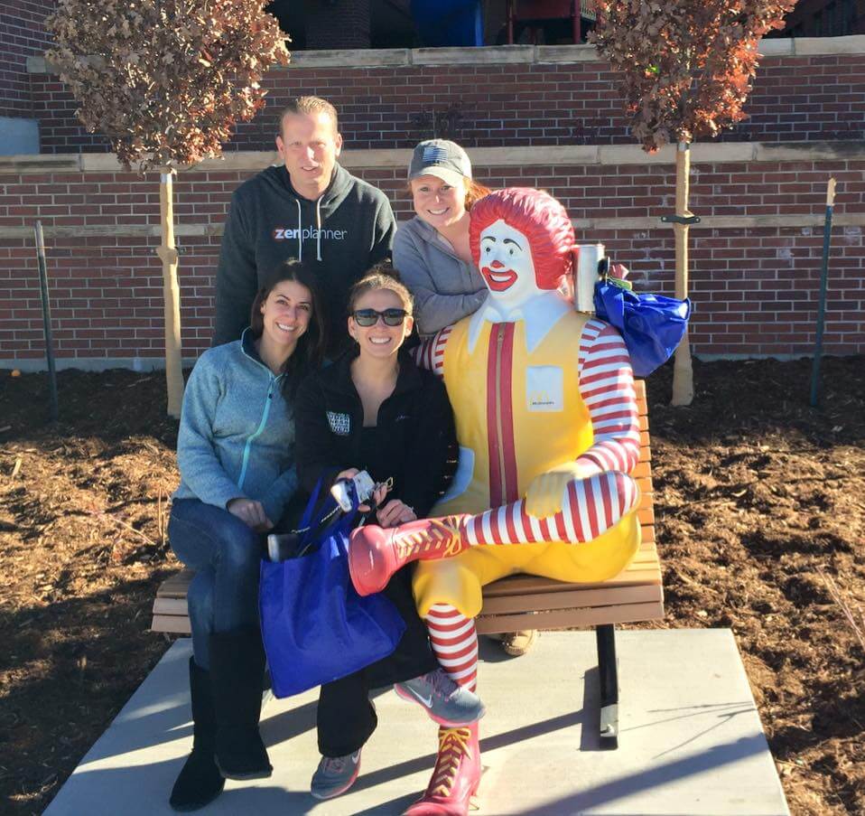 The Zen Planner team volunteering at the Ronald McDonald House in Denver