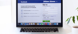 image of facebook open on computer
