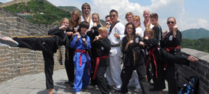 group of martial arts outside