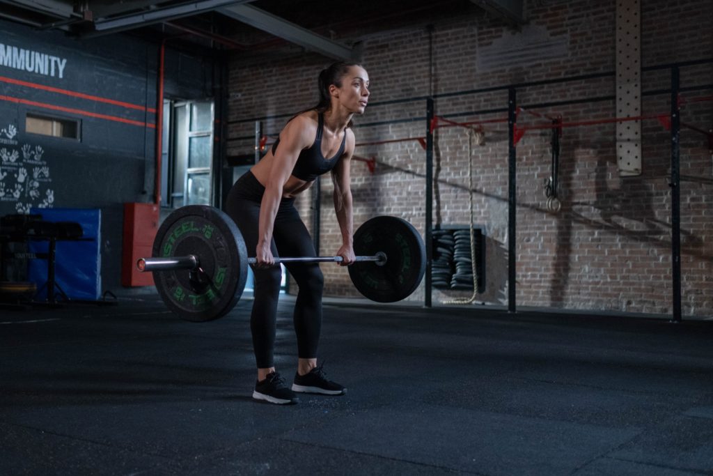 Woman lifting a barbell
