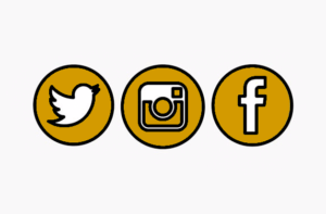 social media icons yellow