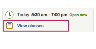 Display your class schedule on Yelp.