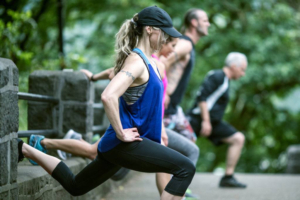 People participating in a fitness boot camp program