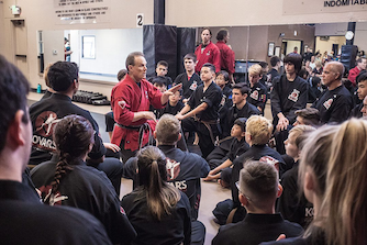 Dave Kovar teaching a martial arts class