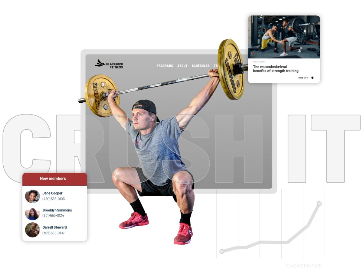 Man lifting free weights