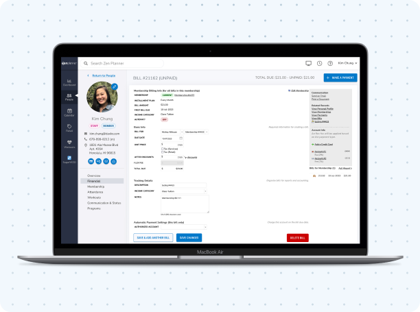 Marketing automation campaign dashboard on device.