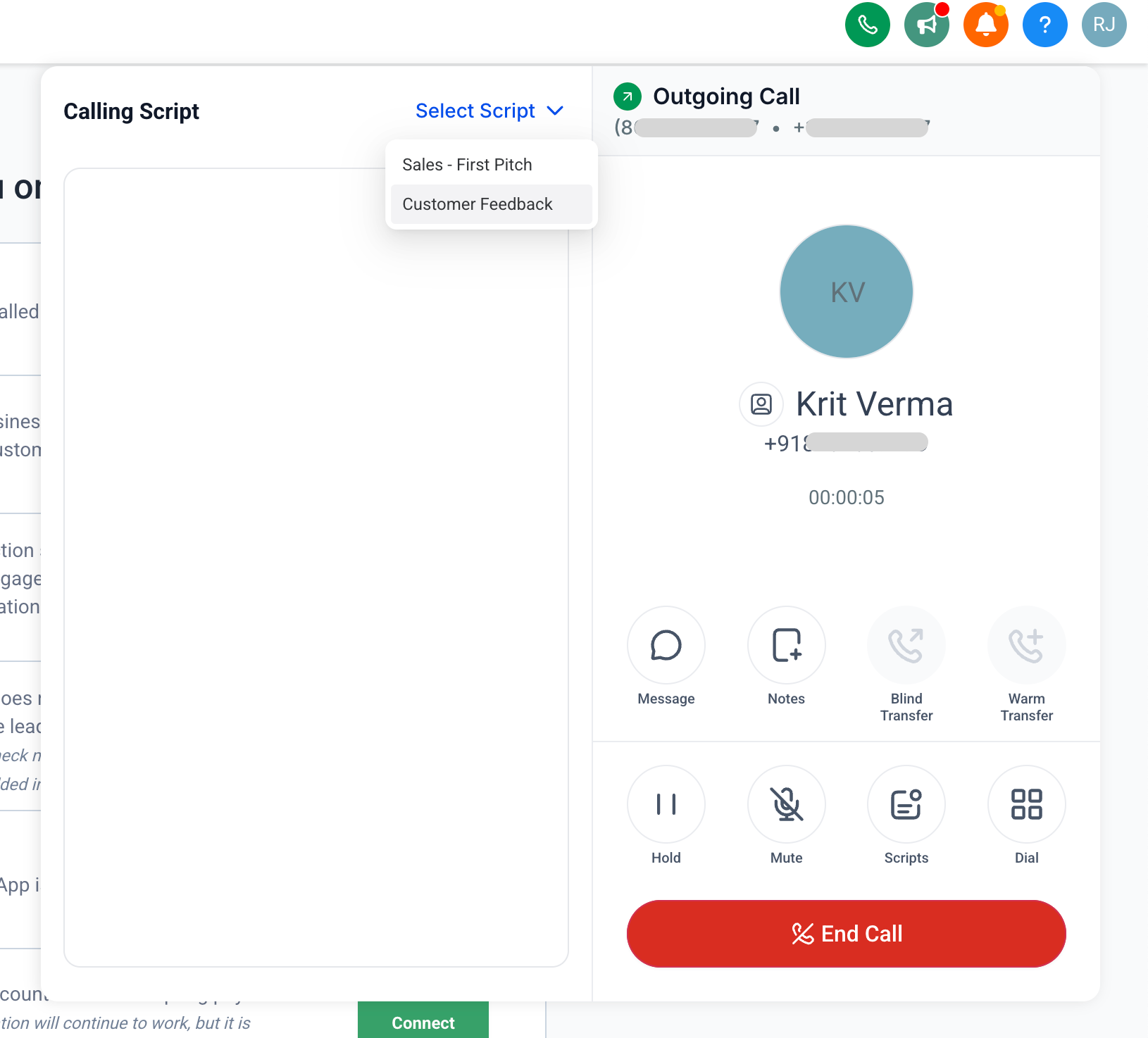 Initial Message Setup