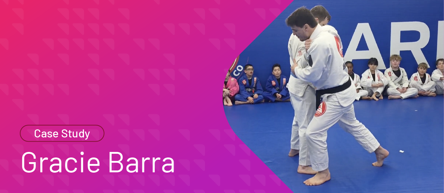 Daxko-Email-CaseStudy_Gracie Barra (1) Brazilian Jiu-Jitsu students training with instructor in martial arts studio