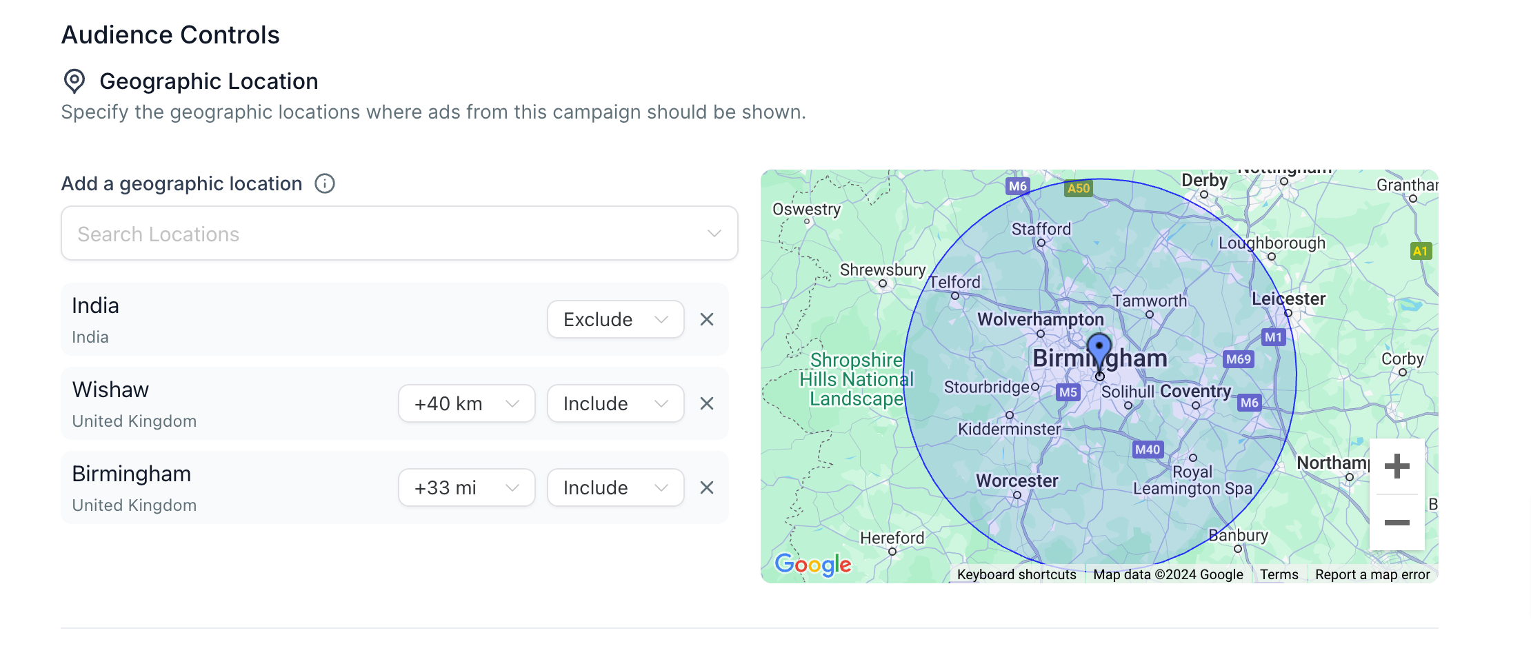 Geography targeting image