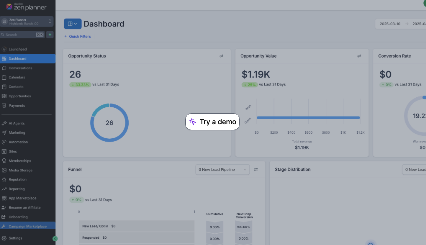 Open Zen Planner Engage Demo