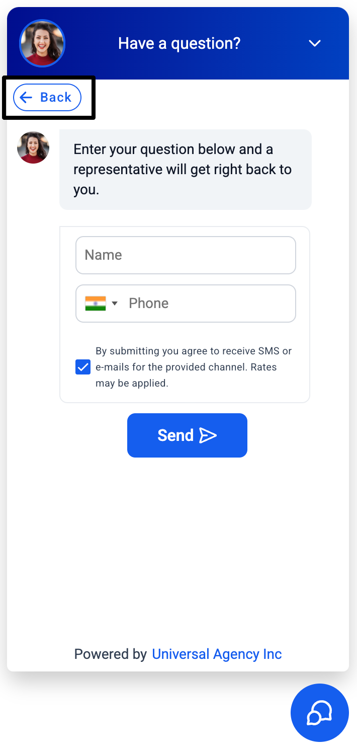 Initial Message Setup