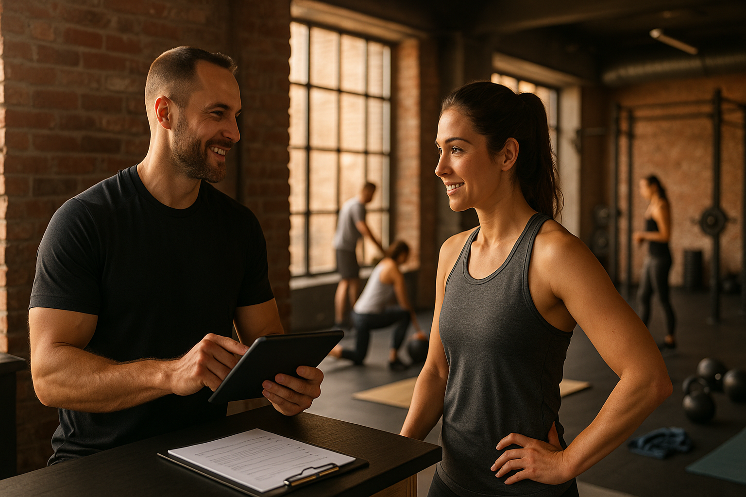 Gym owner reviewing new leads and conversion stats in Zen Planner dashboard