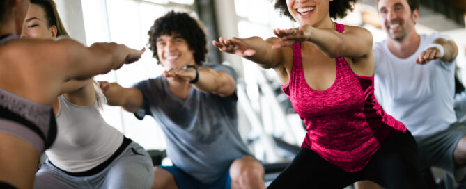 Boutique fitness studio owner reviewing CRM lead and member data