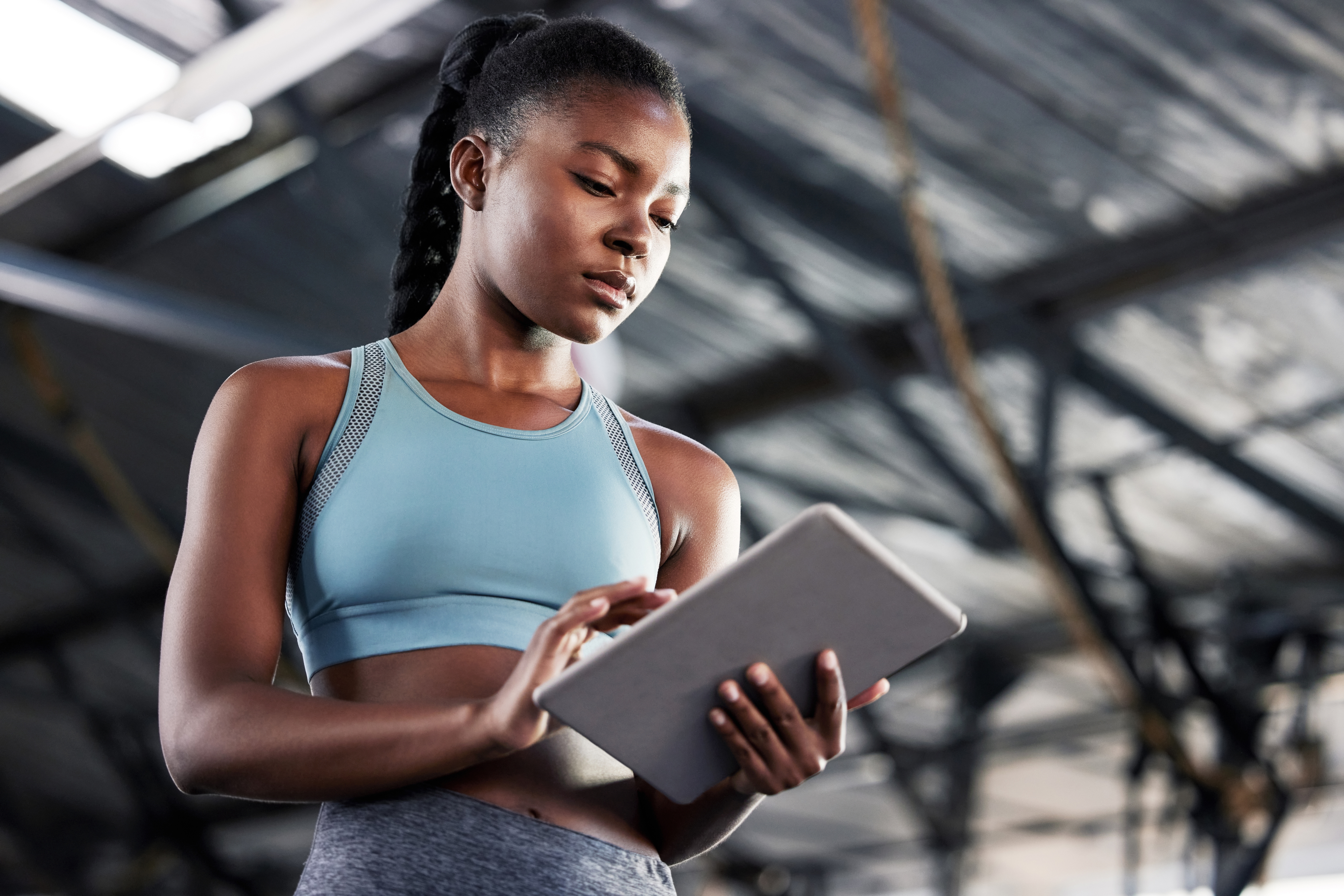 Gym owner checking automated AI review responses