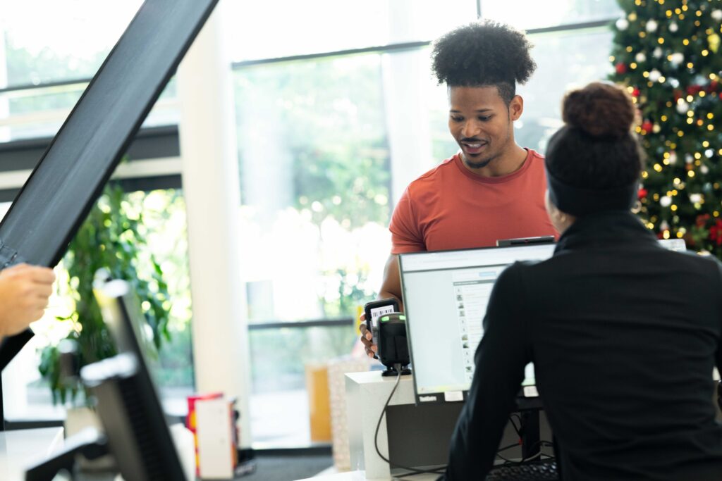 Women in a boutique fitness class