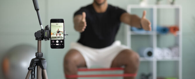 A Trainer Providing Fitness Guidance Through an Online Platform