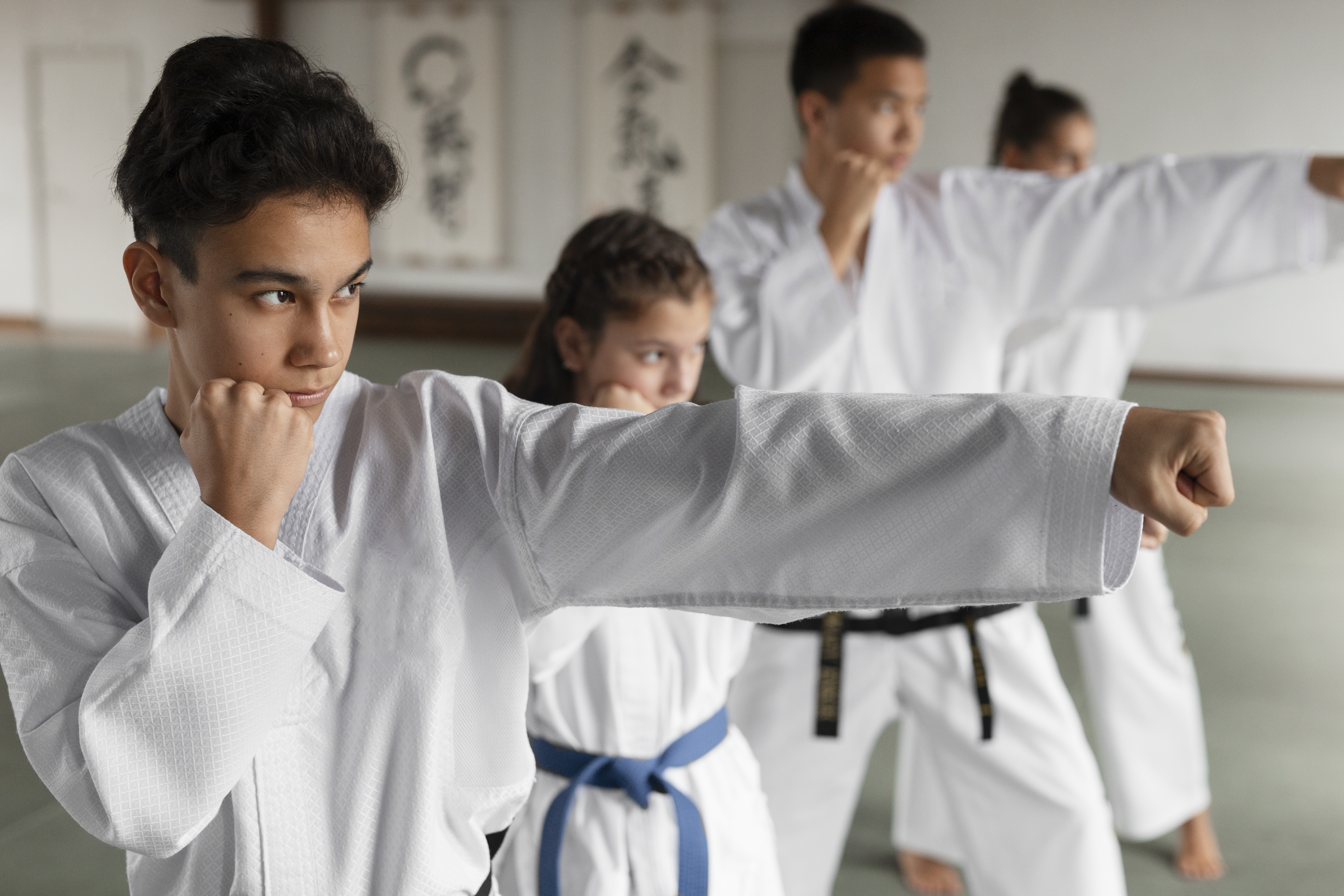 Students Practicing at BJJ School