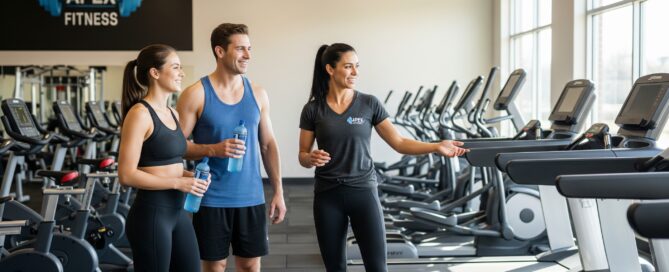 Trainer onboarding new gym members
