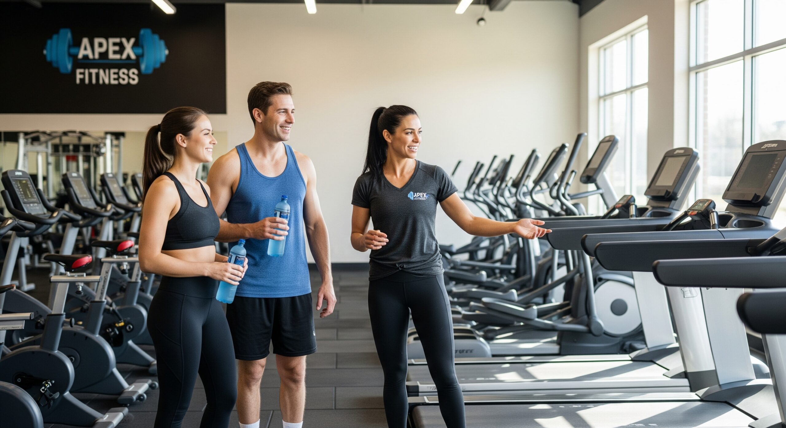Trainer onboarding new gym members