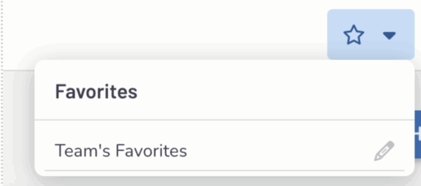 Zen Planner’s Favorites Dropdown