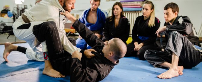 Modern martial arts studio software interface showing class schedule and member billing.